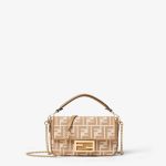 FENDI Baguette® Mini Cappuccino FF jacquard fabric bag